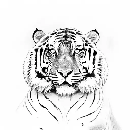 Zeus With Tiger And Room For Multiple Inspirational Quotes Around It