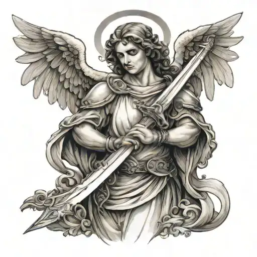 Angel Holding A Sword