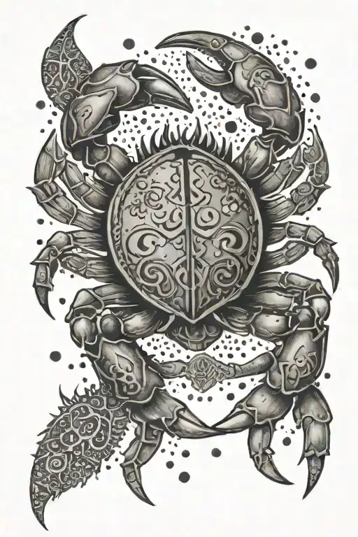 Crab And Norse Runes