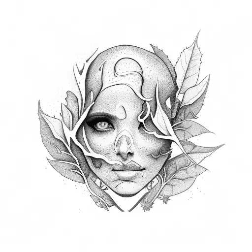 Arm Covered Daphne Leaf Mouse Face In It