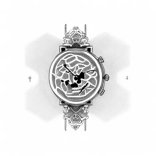 Skeleton Checking Time On Watch