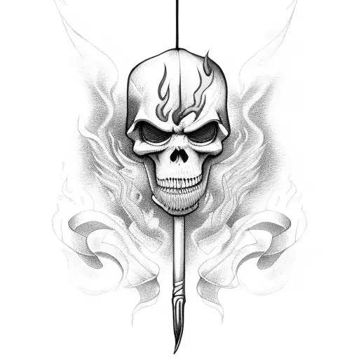 Grim Reaper With Flames