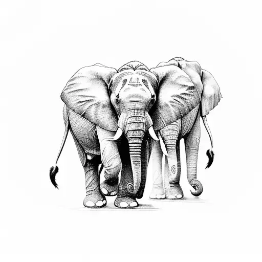 Powerful Elephant Walking