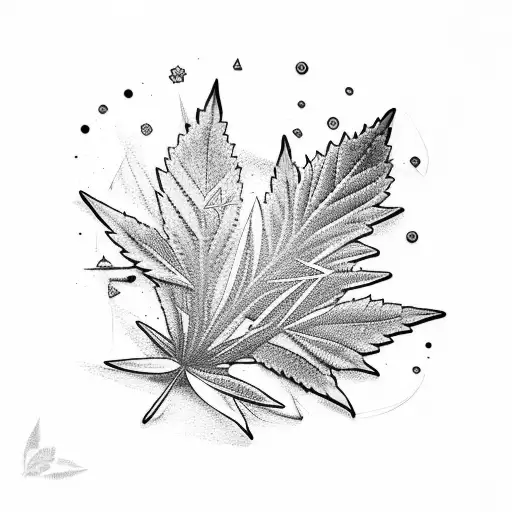 Weed Leaf Skateboarder