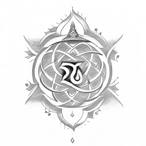 Om And Trishul Symbol With A Quote On Mahadev