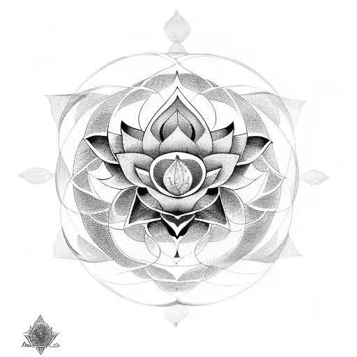 Lotus With Shakti Yantra