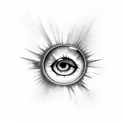 Eye With Nature Background