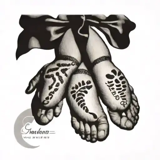 Create A Tattoo Featuring The Names Of Your Family Members Intertwined With Delicate Baby Footprints