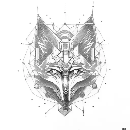 Kitsune Girl Cyberpunk