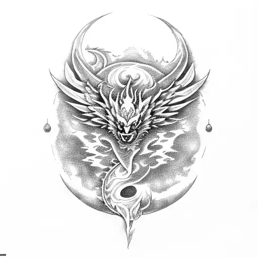 Moon Dragon Fire With The Name Lida