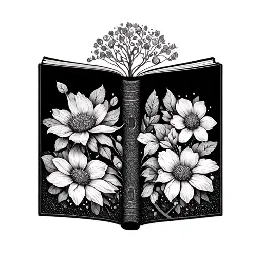 Tree Book Flowers
