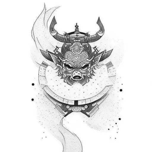 Tatuagem De Ombro Com Tema Samurai E Cultura Japonesa