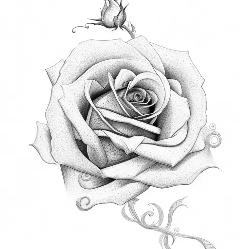 Rose Vine With 2 Flowers