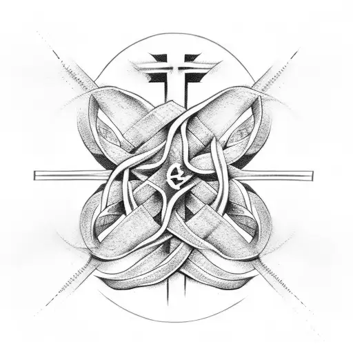 Christian Cross With Vines