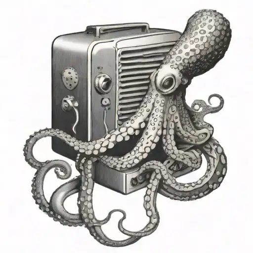An Octopus Holding A Toaster Like A Treasure