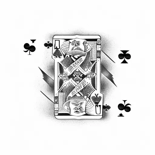 Playing Cards Held By A Cowboy