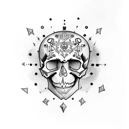 Skull With Constellation