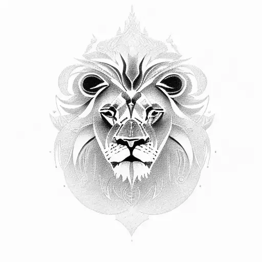 Incorporate Elements Of Technology And Gaming With A Lion Motif