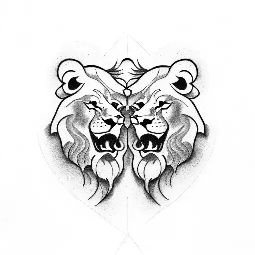 Lions Paws For Father And Son