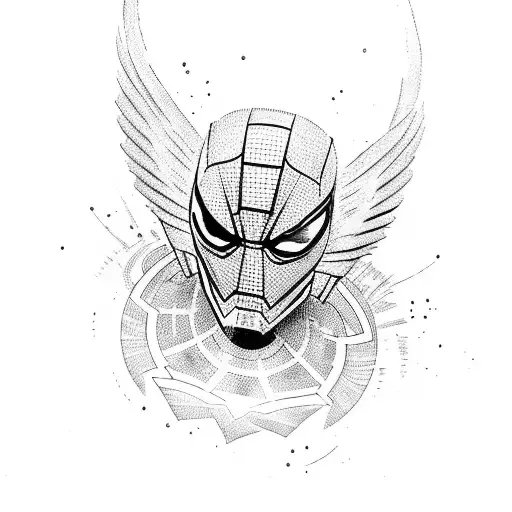 A Marvel Superhero Flying Over A Stack Of Money