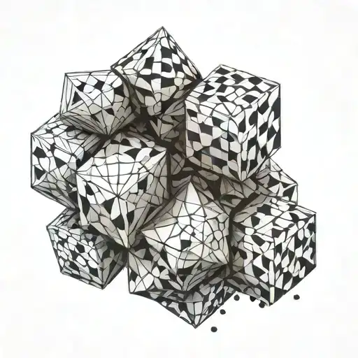 Create A Made Entirely Of 3D Cubes And Polygons