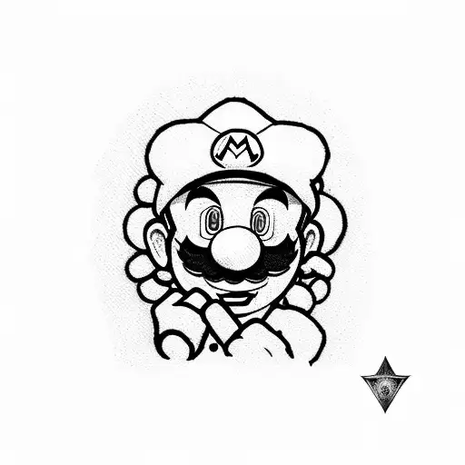 Super Mario Bross With Mfdoom Mask