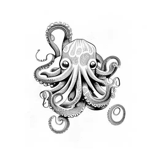 An Octopus Wrapping Its Tentacles Around A Coffee Mug