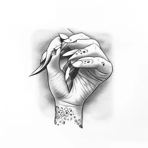 Daughter Grabbing Fathers Finger