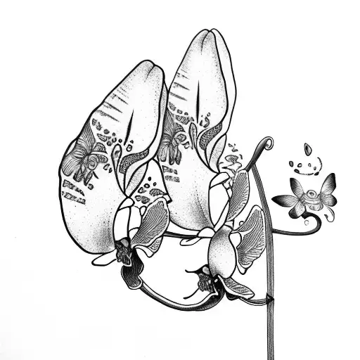 Orchid Purse Butterfly Money