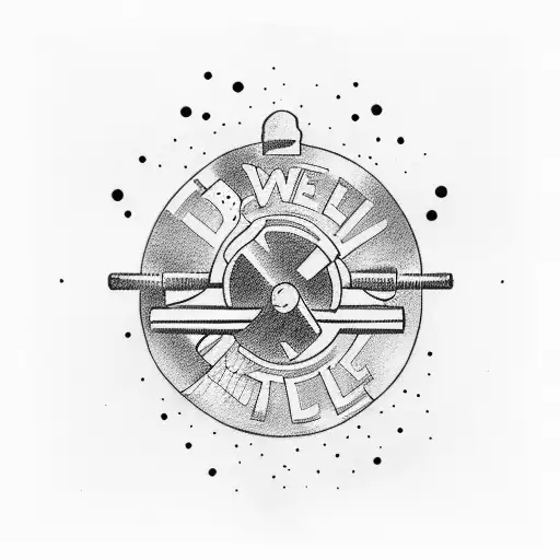 A Motivational Quote Wrapped Around A Barbell