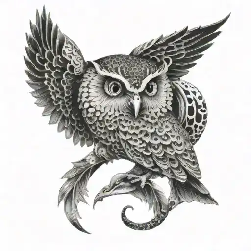 Owl And Dolphin Bodies Combined