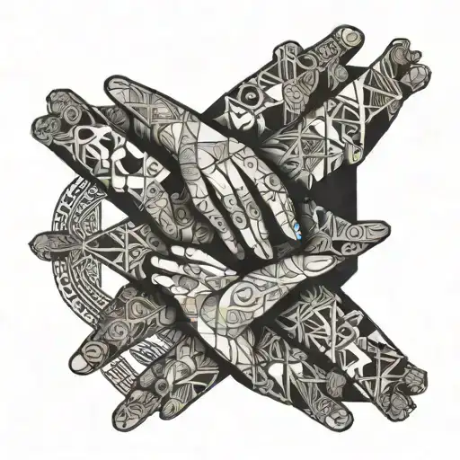 Money And Family Holding Hands