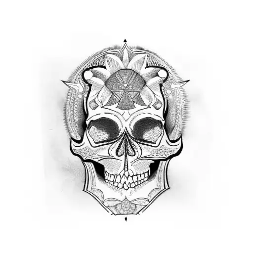 Skull And Mandala Chest