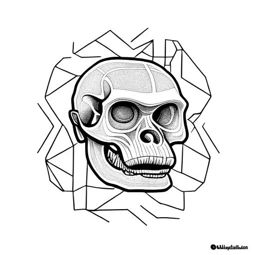 Australopithecus Enlongated Jaw Skull