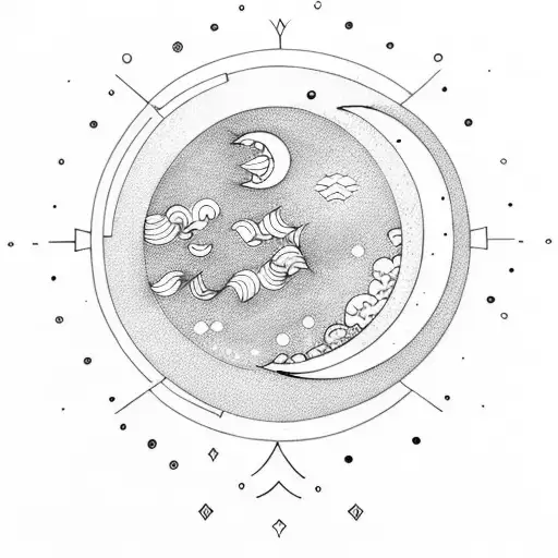 Moon And Sun With Peony