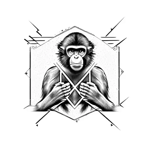 Australopithecus Monkey Alike Enlongated Jaw Skull 45 Degree Angle To A Side