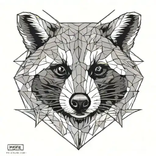 Mountains River Forest Raccoon Face