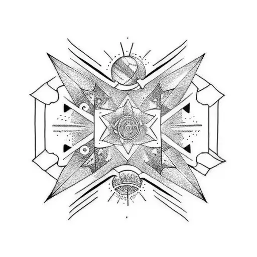 Tattoo Centered Around Space And Stoicism For Forearm