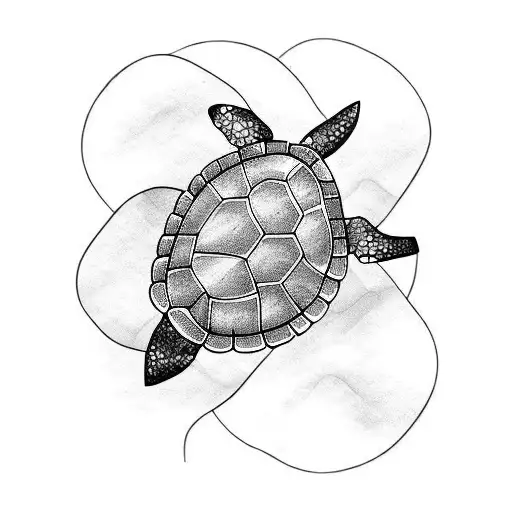 A Turtle Swimming In A Sea Of Perseverance