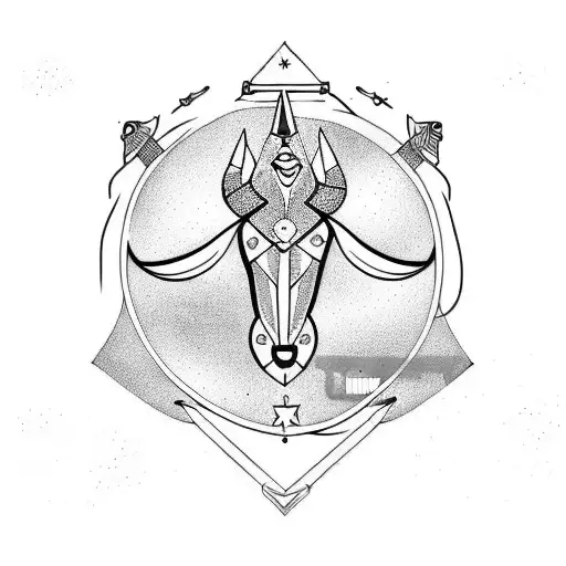 Sagittarius With Cancer Tattoo Design