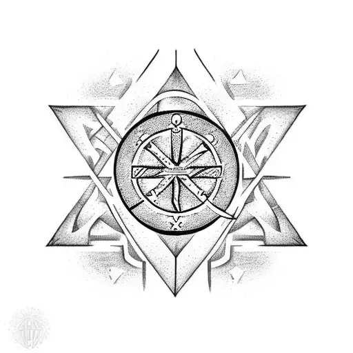 Zodiac Killer Symbol With Cross Design