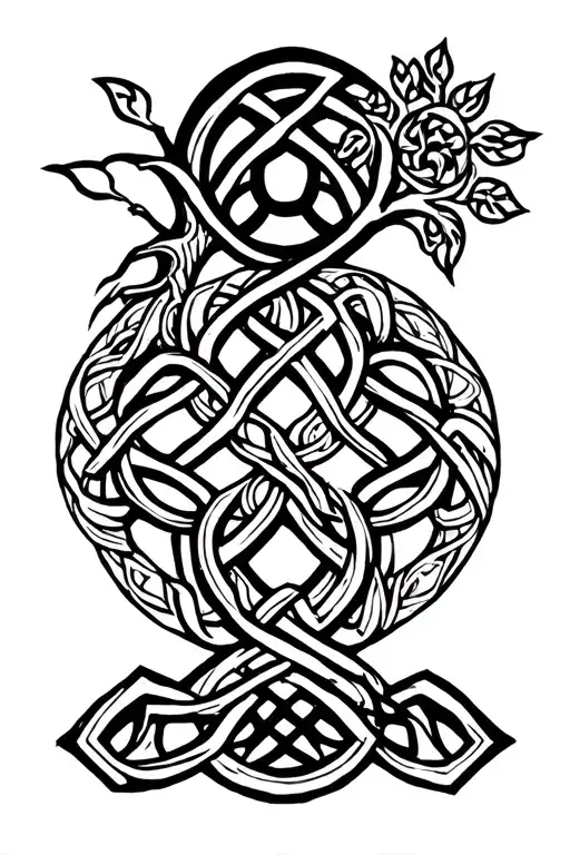 Celtic Tree Of Life Intertwined Symbolizing