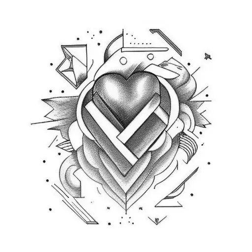 Blue Heart Red Arrow