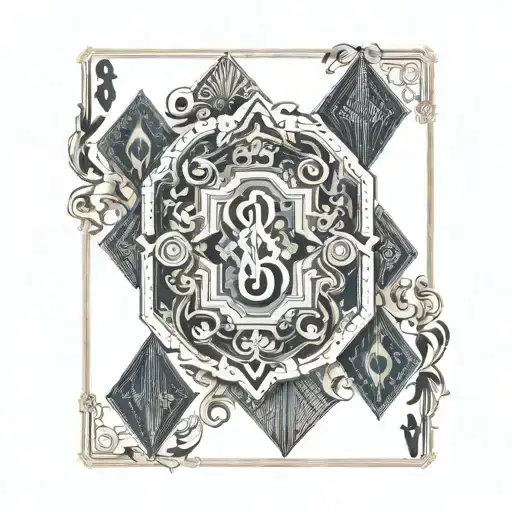Eight Three Of Diamonds Playing Card