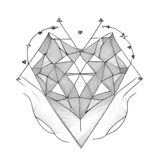 Blue Heart Red Arrow