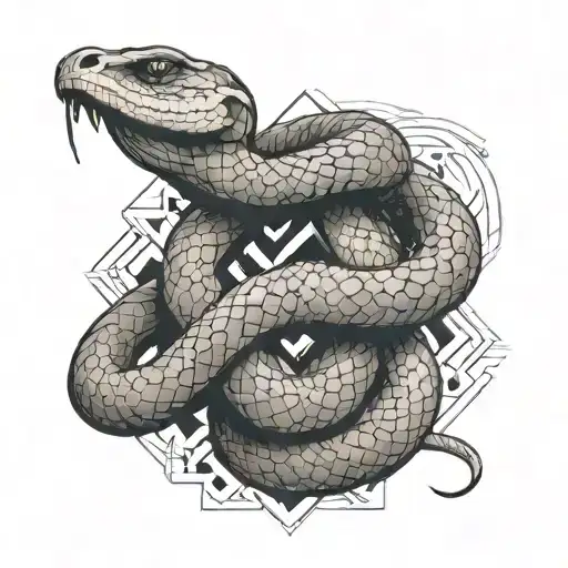 A Snake Smoking A Cigarette