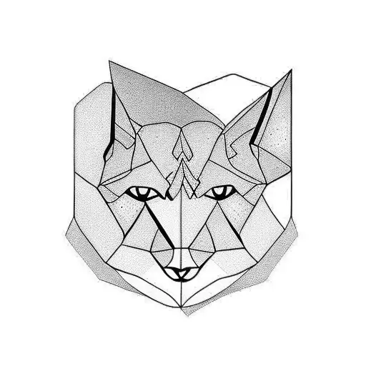 Simple Cat Tattoo With The Combination Of The Letter S