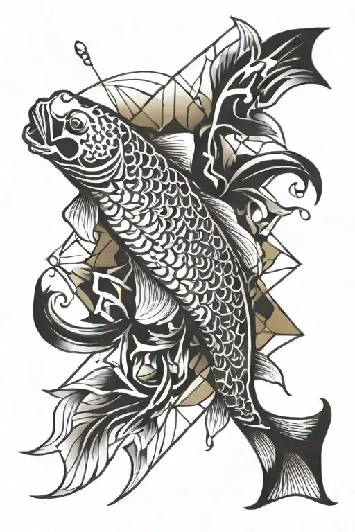 Koi Fish Geometrical Shapes
