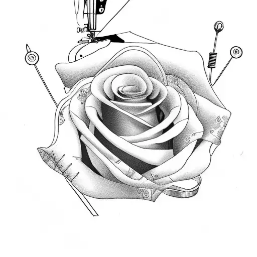Sewing Machine With Roses On 3Rd July On Bible