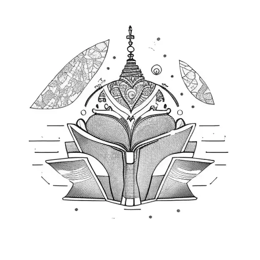 A Silhouette Of A Traveler Reading A Book In Front Of A Stunning Indian Temple